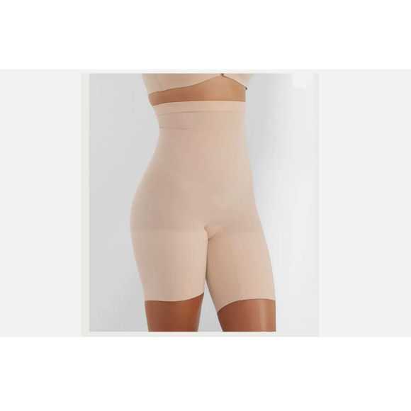 Spanx High-Waisted Shaper Shorts Tummy Control 2745 Soft Nude Size L 1487 - Picture 1 of 4